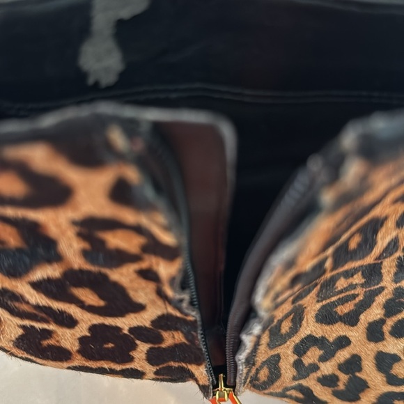 Sam Edelman Karen Leopard Calf Hair Stiletto Ankle Boots Size 8.5 - Picture 10 of 11